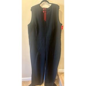 Spanx Perfect Sleeveless Jumpsuit NWT 3XLT Black Classic Stretch V-Neck $228